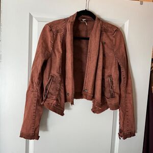 Free People Rust Moto Jacket